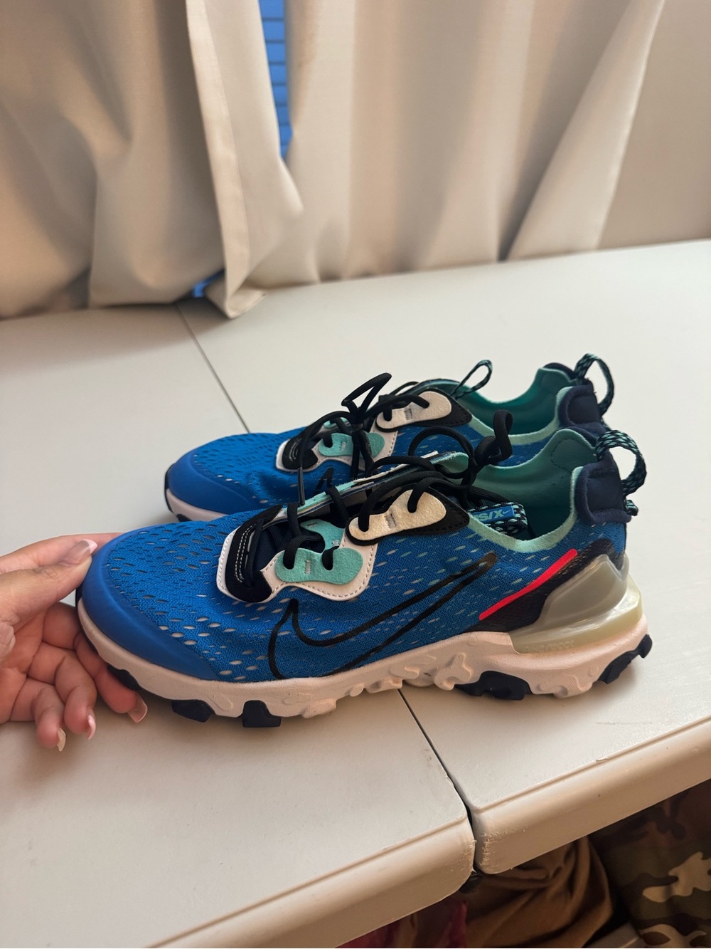 Nike Kids Blue and Black Trail-Style Sneakers